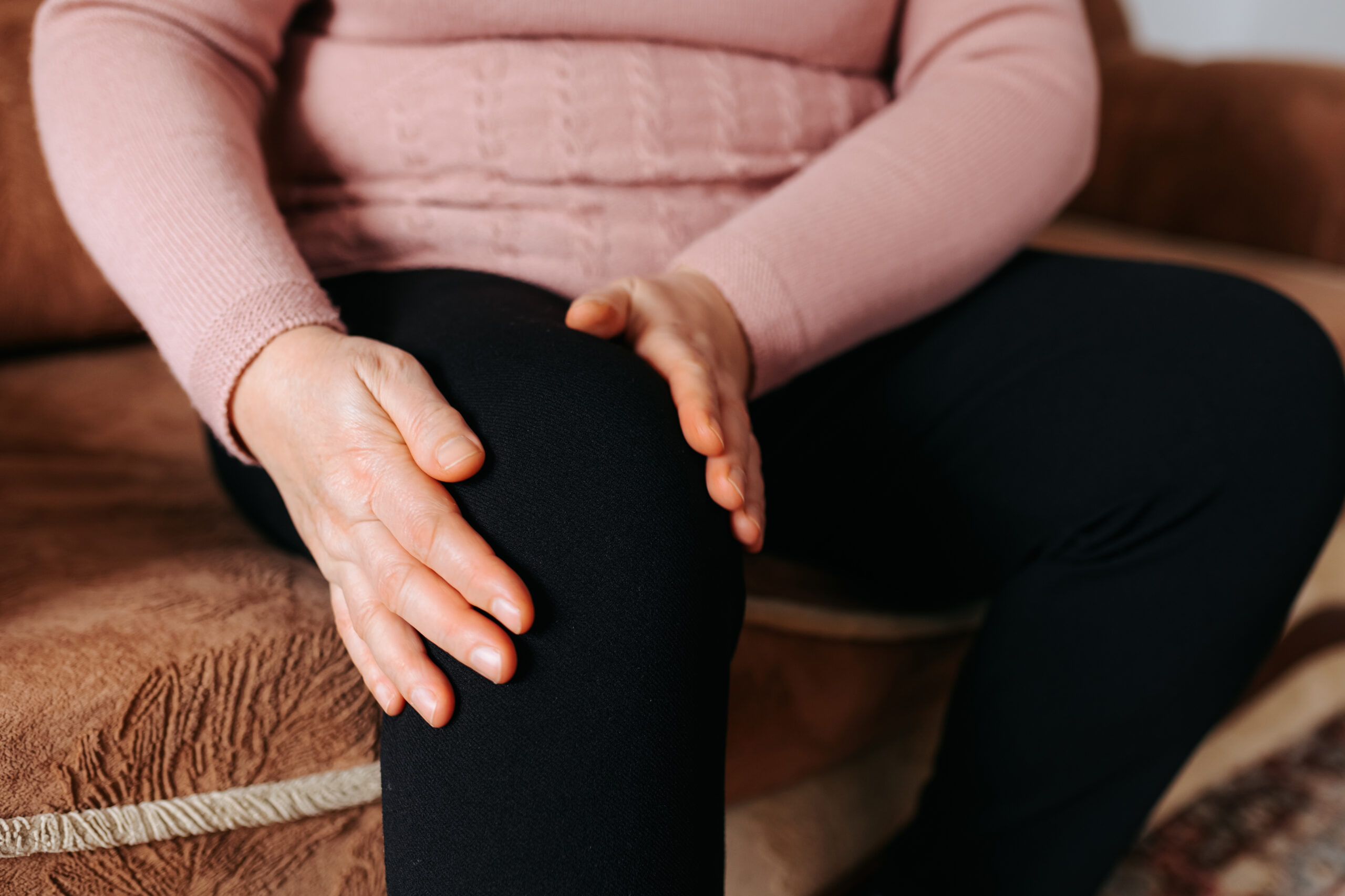 close up, Coping with Leg Pain An Overweight Woman's Journey at Home